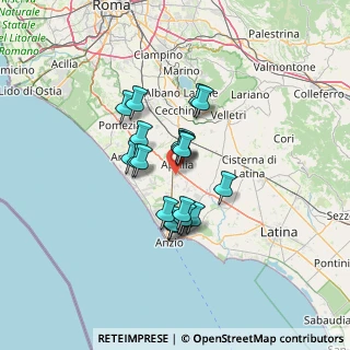 Mappa Via della Meccanica, 04011 Aprilia LT, Italia (10.052)