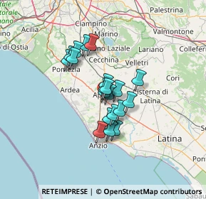 Mappa Via Zuara, 04011 Aprilia LT, Italia (9.3535)