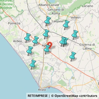 Mappa Via Lisbona, 04011 Aprilia LT, Italia (7.13167)