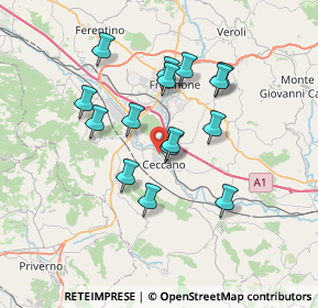 Mappa 03023 Ceccano FR, Italia (6.43667)