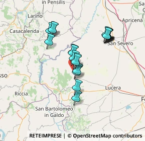 Mappa Via della Gardenia, 71034 Castelnuovo della Daunia FG, Italia (12.6035)