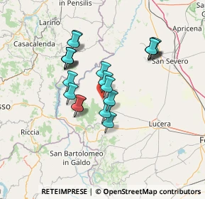 Mappa Via della Gardenia, 71034 Castelnuovo della Daunia FG, Italia (12.548)