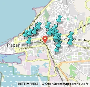 Mappa Via Cagliari, 91100 Trapani TP, Italia (0.71)