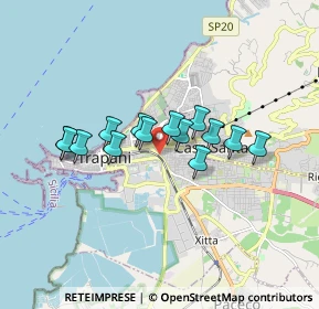 Mappa Via Cagliari, 91100 Trapani TP, Italia (1.465)