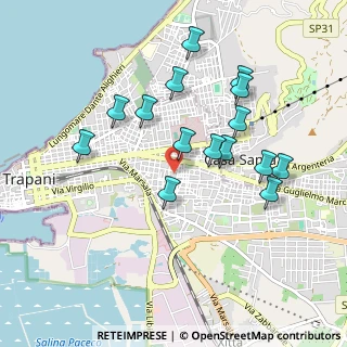 Mappa Via Giacomo Ravidà, 91100 Trapani TP, Italia (1.00667)