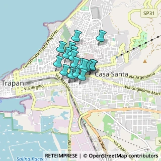Mappa Via Giacomo Ravidà, 91100 Trapani TP, Italia (0.495)