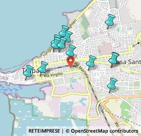 Mappa Via Simone Gatto, 91100 Trapani TP, Italia (0.95462)