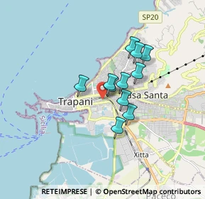 Mappa Via Simone Gatto, 91100 Trapani TP, Italia (1.28273)
