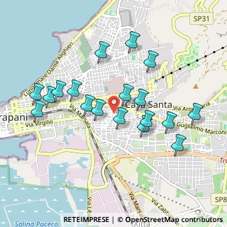 Mappa Via Abate Perna, 91100 Trapani TP, Italia (1.03667)