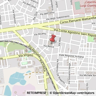 Mappa Via Generale Ameglio, 37, 91100 Trapani, Trapani (Sicilia)