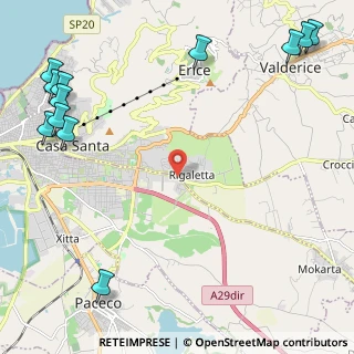 Mappa Strada Palermo-Milo, 91100 Trapani TP, Italia (3.92167)