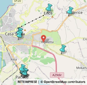 Mappa Strada Palermo-Milo, 91100 Trapani TP, Italia (3.37333)