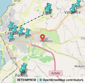 Mappa Strada Palermo-Milo, 91100 Trapani TP, Italia (3.39857)