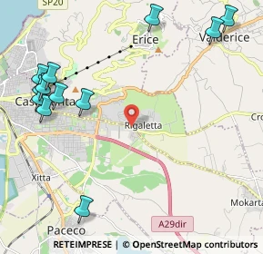Mappa Strada Palermo-Milo, 91100 Trapani TP, Italia (3.18417)