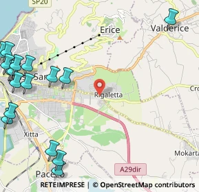 Mappa Strada Palermo-Milo, 91100 Trapani TP, Italia (3.76412)