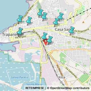 Mappa Via Leopoldo Borboni, 91100 Trapani TP, Italia (1.21182)