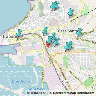 Mappa Via Rieti, 91100 Trapani TP, Italia (1.09727)