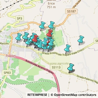 Mappa Via Quartana, 91016 Erice TP, Italia (0.84074)