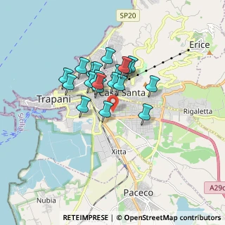 Mappa Via Stefano de Martino, 91100 Trapani TP, Italia (1.405)