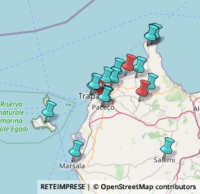 Mappa Via Stefano de Martino, 91100 Trapani TP, Italia (13.83412)