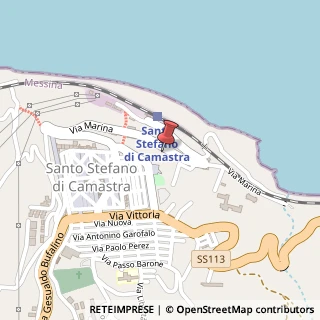 Mappa Via Marina, 84, 98077 Santo Stefano di Camastra, Messina (Sicilia)