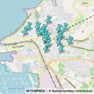 Mappa Via Pietro Novelli, 91100 Trapani TP, Italia (0.712)