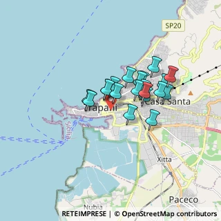 Mappa Via Niso, 91100 Trapani TP, Italia (1.376)