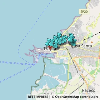 Mappa Via XXX Gennaio, 91100 Trapani TP, Italia (1.03941)
