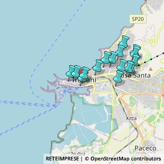 Mappa Via XXX Gennaio, 91100 Trapani TP, Italia (1.88125)
