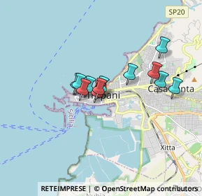 Mappa Via XXX Gennaio, 91100 Trapani TP, Italia (1.385)