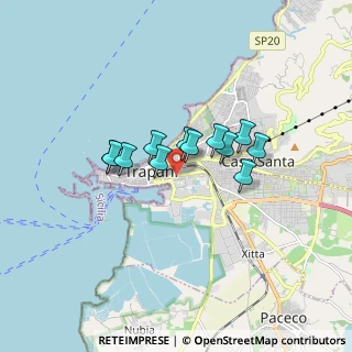 Mappa Via dei Giaggioli, 91100 Trapani TP, Italia (1.29333)