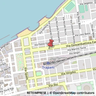 Mappa Via Giovanni Battista Fardella, 36, 91100 Trapani, Trapani (Sicilia)
