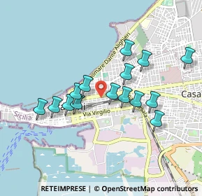 Mappa Via Vespri, 91100 Trapani TP, Italia (0.90267)