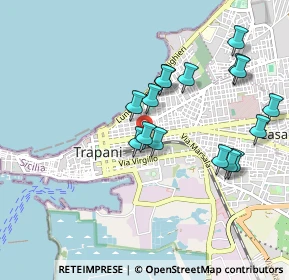 Mappa Via Vespri, 91100 Trapani TP, Italia (1.0175)