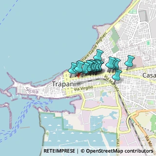 Mappa Via Leonardo Orlandini, 91100 Trapani TP, Italia (0.55526)