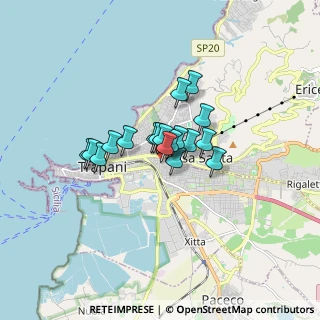 Mappa Via Cap. Verri, 91100 Trapani TP, Italia (1.09444)