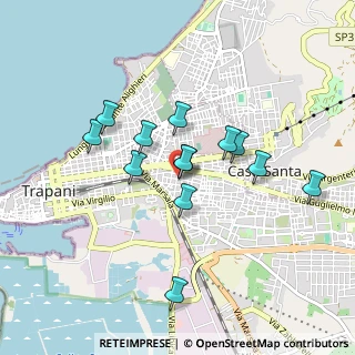 Mappa Via Cap. Verri, 91100 Trapani TP, Italia (0.84385)