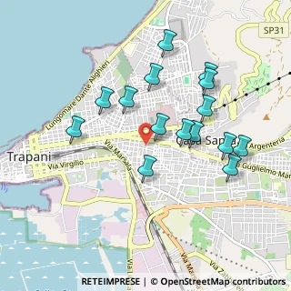 Mappa Via Palma, 91100 Trapani TP, Italia (1.00667)