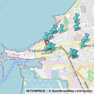 Mappa Via Alberto Tipa, 91100 Trapani TP, Italia (1.06063)