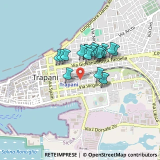 Mappa Via Capitano Sergio Fontana, 91100 Trapani TP, Italia (0.36)