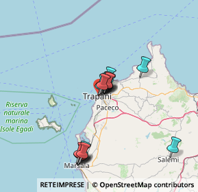 Mappa Via Capitano Fontana Sergio, 91100 Trapani TP, Italia (13.30688)