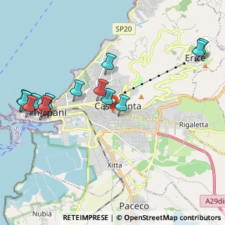Mappa Via Sicani, 91100 Trapani TP, Italia (2.66786)