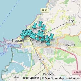 Mappa Via Sicani, 91100 Trapani TP, Italia (1.12722)