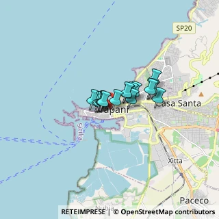 Mappa Via Bastioni, 91100 Trapani TP, Italia (0.94188)