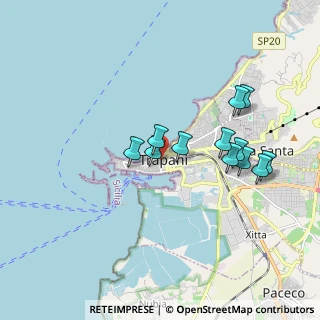Mappa Via Bastioni, 91100 Trapani TP, Italia (1.825)
