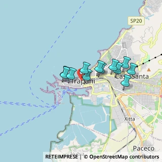 Mappa Via Bastioni, 91100 Trapani TP, Italia (1.44167)