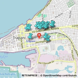 Mappa Via Capitano Bruno Salvatore, 91100 Trapani TP, Italia (0.34)