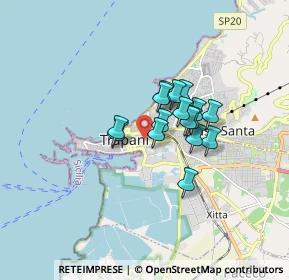 Mappa Via Capitano Bruno Salvatore, 91100 Trapani TP, Italia (1.20938)