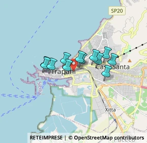 Mappa Via Capitano Bruno Salvatore, 91100 Trapani TP, Italia (1.28333)