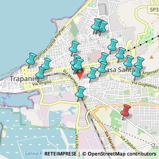 Mappa Via Castelvetrano, 91100 Trapani TP, Italia (1.0605)